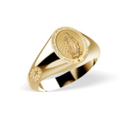 Miraculous Medal Virgin Mary Signet Ring  EXCLUSIVE 