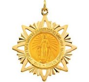 14K Yellow Gold Miraculous Medal