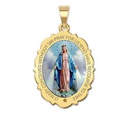 Miraculous Medal Scalloped Oval  EXCLUSIVE 