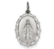 Sterling Silver Oval Miraculous Medal