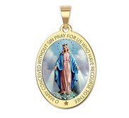 Miraculous Medal  EXCLUSIVE  Color Oval Pendant