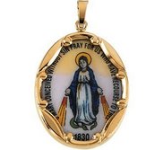 PORCELAIN MIRACULOUS PENDANT