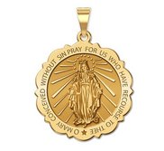 Miraculous Medal Scalloped Round  EXCLUSIVE 