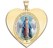 Miraculous Medal Heart Shaped Color  EXCLUSIVE 