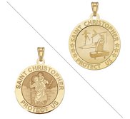 Gymnastics  Saint Christopher Doubledside Sports Religious Medal  EXCLUSIVE 