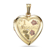 14k Gold Filled  1 Grandma Heart Photo