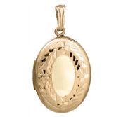 14K Gold Filled Oval Photo Locket