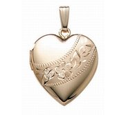 14K Gold Filled Heart Photo Locket