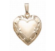 14k Gold Filled Heart Photo Locket