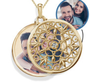 Yellow Gold Swivel Round Photo Locket