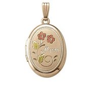 14k Gold Filled Mom Oval Photo Locket