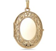 14K Gold Filled Oval 4 Photo Locket