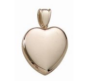 Solid 14k Yellow Gold Premium Weight Heart Photo Locket