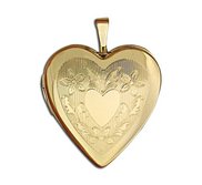 14k Gold Filled Love Heart Photo Locket