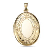 14k Gold Filled Oval Photo Locket