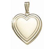 14K Gold Filled Heart Photo Locket