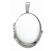 14K White Gold Oval Four Photo Locket