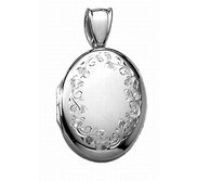 14k White Gold Premium Oval Photo Locket