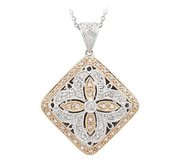 14K White Gold Premium Diamond Photo Locket with Diamonds