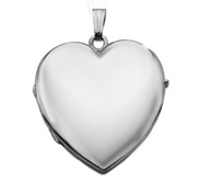 14K White Gold Heart Four Photo Locket