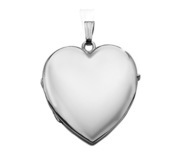 14K White Gold Heart Four Photo Locket