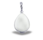 Sterling Silver Glass Teardrop Photo Locket