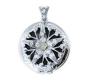 Sterling Silver Starfish Round Photo Locket