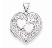 Sterling Silver Heart Photo Locket