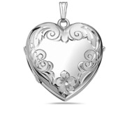 Sterling Silver Heart Four Photo Locket