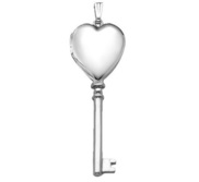 Sterling Silver Classic Key Heart Photo Locket