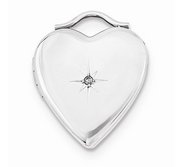 Sterling Silver Diamond Heart Photo Locket