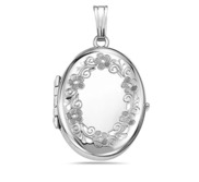 Sterling Silver Oval Four Photo Locket