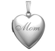 Sterling Silver  Mom  Sweetheart Photo Locket