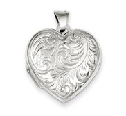 Sterling Silver Heart Photo Locket