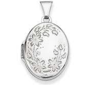 Sterling Silver Oval Photo Locket