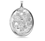 Sterling Silver Large Oval Photo Locket