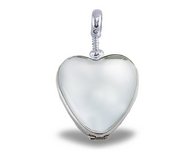 Sterling Silver Glass Heart Photo Locket