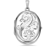 Sterling Silver Oval Four Photo Locket