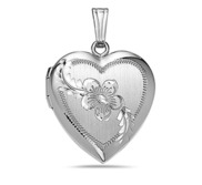 Sterling Silver Heart Photo Locket