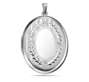 Sterling Silver Large Oval Photo Locket