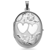 Sterling Silver Oval Four Photo Locket