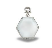 Sterling Silver Glass Hexagon Photo Locket