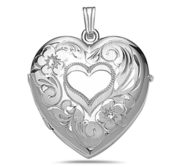 Sterling Silver Heart Four Photo Locket