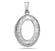 Sterling Silver Small Oval Photo Locket