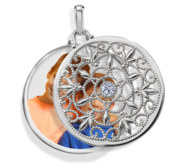 Sterling Silver Swivel Round Photo Locket