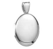 Sterling Silver Oval Photo Locket