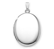 Sterling Silver Large Oval Photo Locket