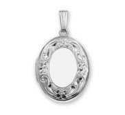 Sterling Silver Small Oval Photo Locket