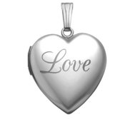 Sterling Silver   Love   Heart Photo Locket