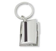 Silver Plated Rectangle Keychain Photo Locket